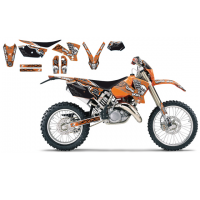 KIT AUT+CAPA SEL. KTM SX 01-04 / EXC 03-04 TRIBAL (8502B)